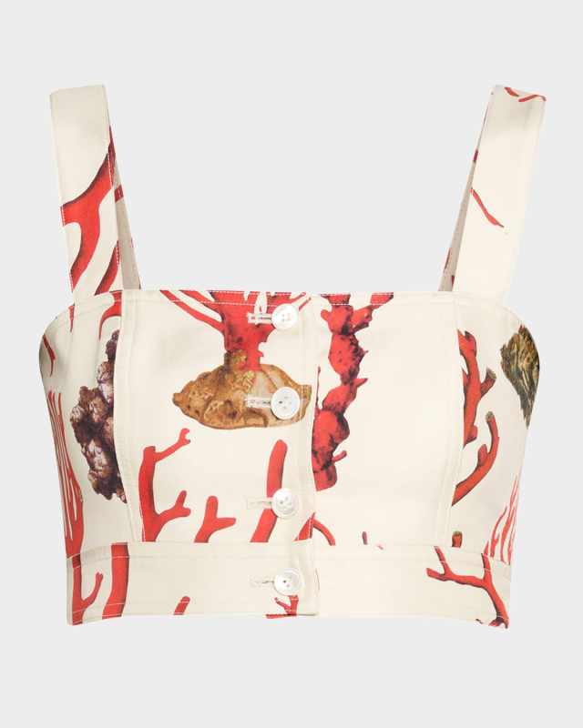 Venetian Coral Saint Tropez Crop Top